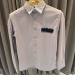 Arman_i Exchange Chest Logo Full Sleeves Shirt Grey