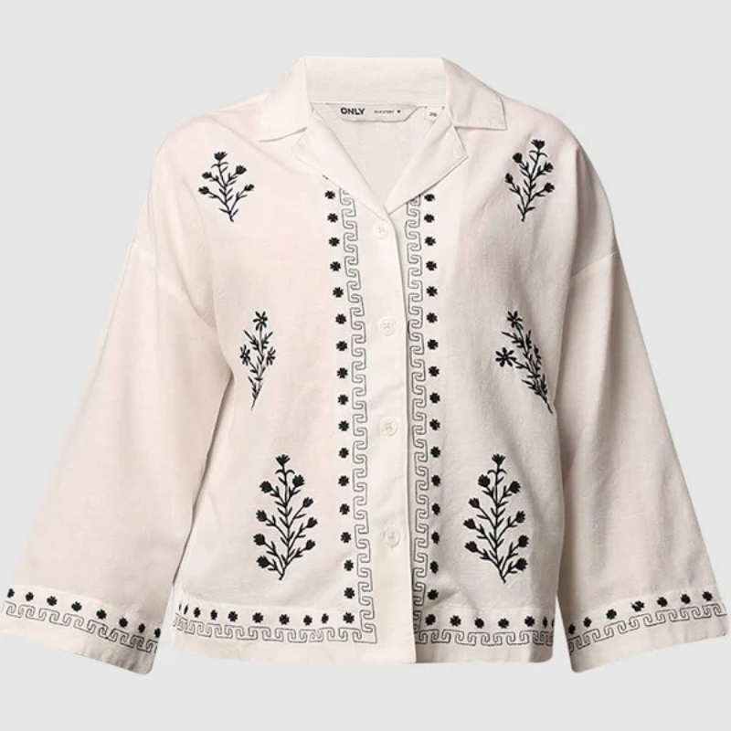 White Embroidered Shirt